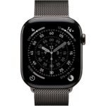 Apple Watch Series 11 46mm Slate Titanium Case GPS + Cellular Slate Milanese Loop (S/M) - Image 2