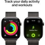 Apple Watch Series 11 46mm Slate Titanium Case GPS + Cellular Slate Milanese Loop (S/M) - Image 4