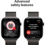 Apple Watch Series 11 46mm Slate Titanium Case GPS + Cellular Slate Milanese Loop (S/M) - Image 6