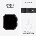 Apple Watch Ultra 3 49mm Black Titanium Case GPS + Cellular Ocean Band (Black) - Image 9