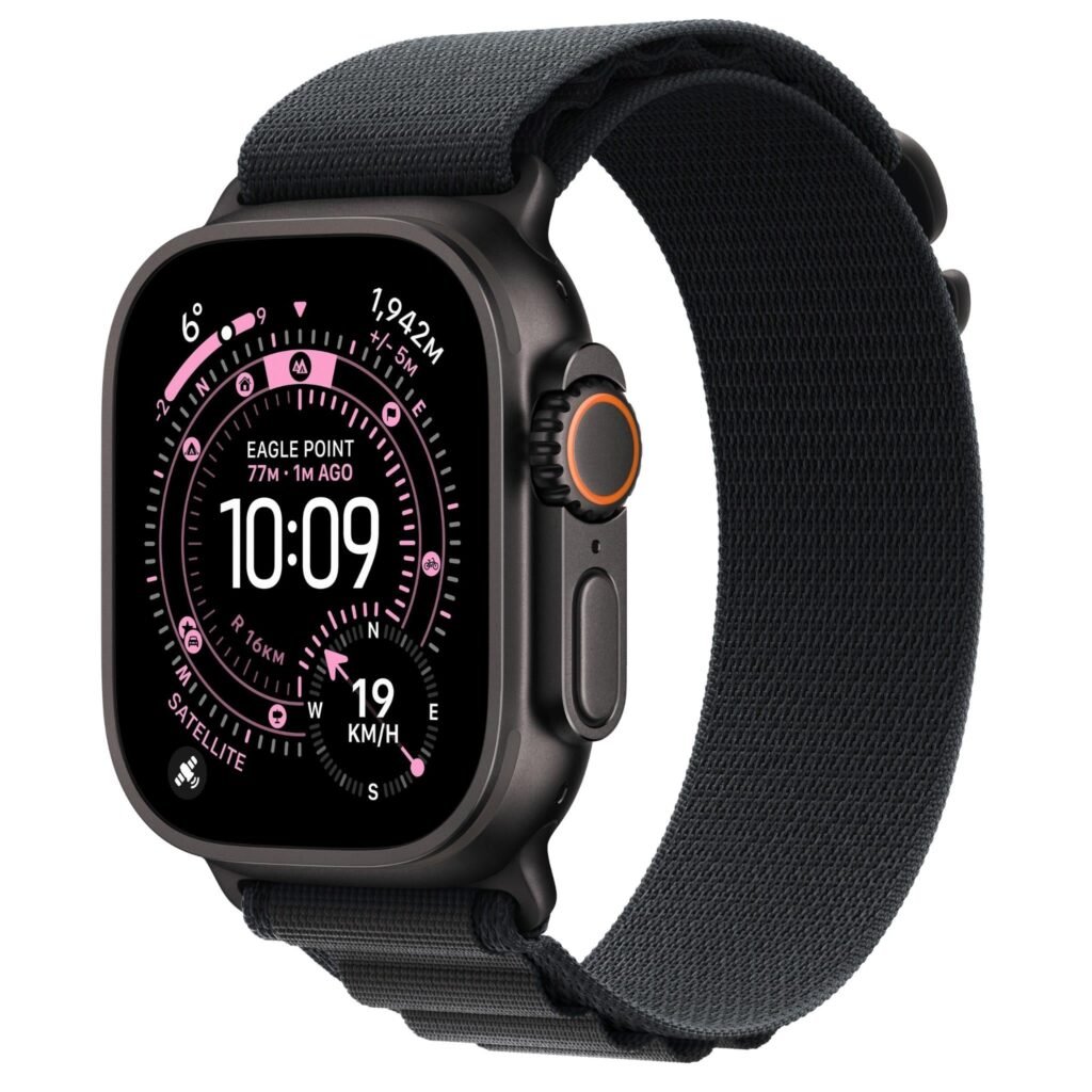 Apple Watch Ultra 3 49mm Black Titanium Case GPS + Cellular Black Alpine Loop (Large)