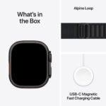 Apple Watch Ultra 3 49mm Black Titanium Case GPS + Cellular Black Alpine Loop (Large) - Image 9