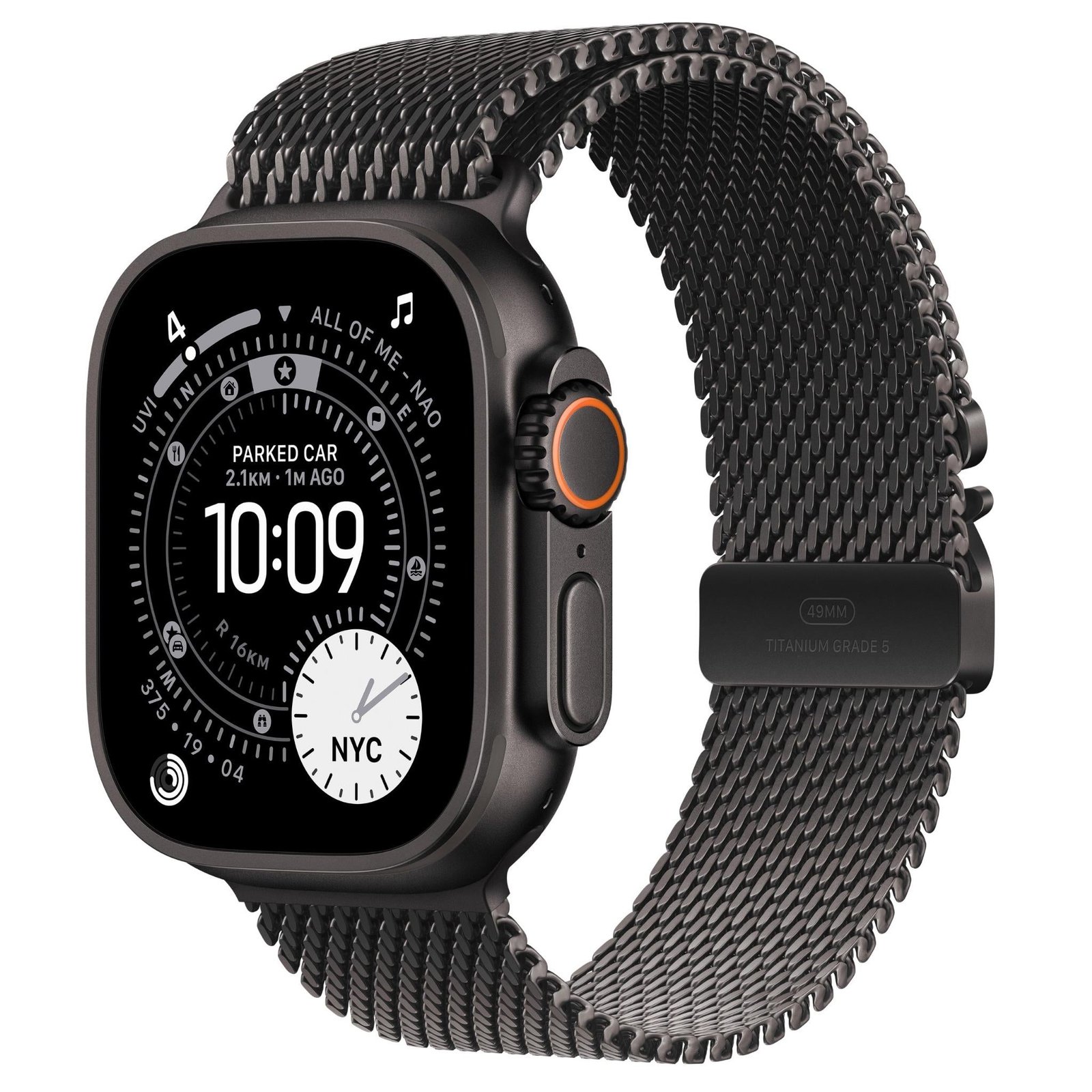 836002-Product-0-I-638930739187325258.jpg Apple Watch Ultra 3 49mm Black Titanium Case GPS + Cellular Milanese Loop (Medium) - Image 1