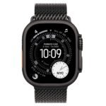 Apple Watch Ultra 3 49mm Black Titanium Case GPS + Cellular Milanese Loop (Large) - Image 2