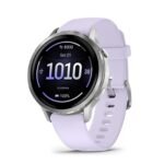 Garmin Venu 4 Smartwatch 41mm (Silver/Periwinkle Silicone Band)