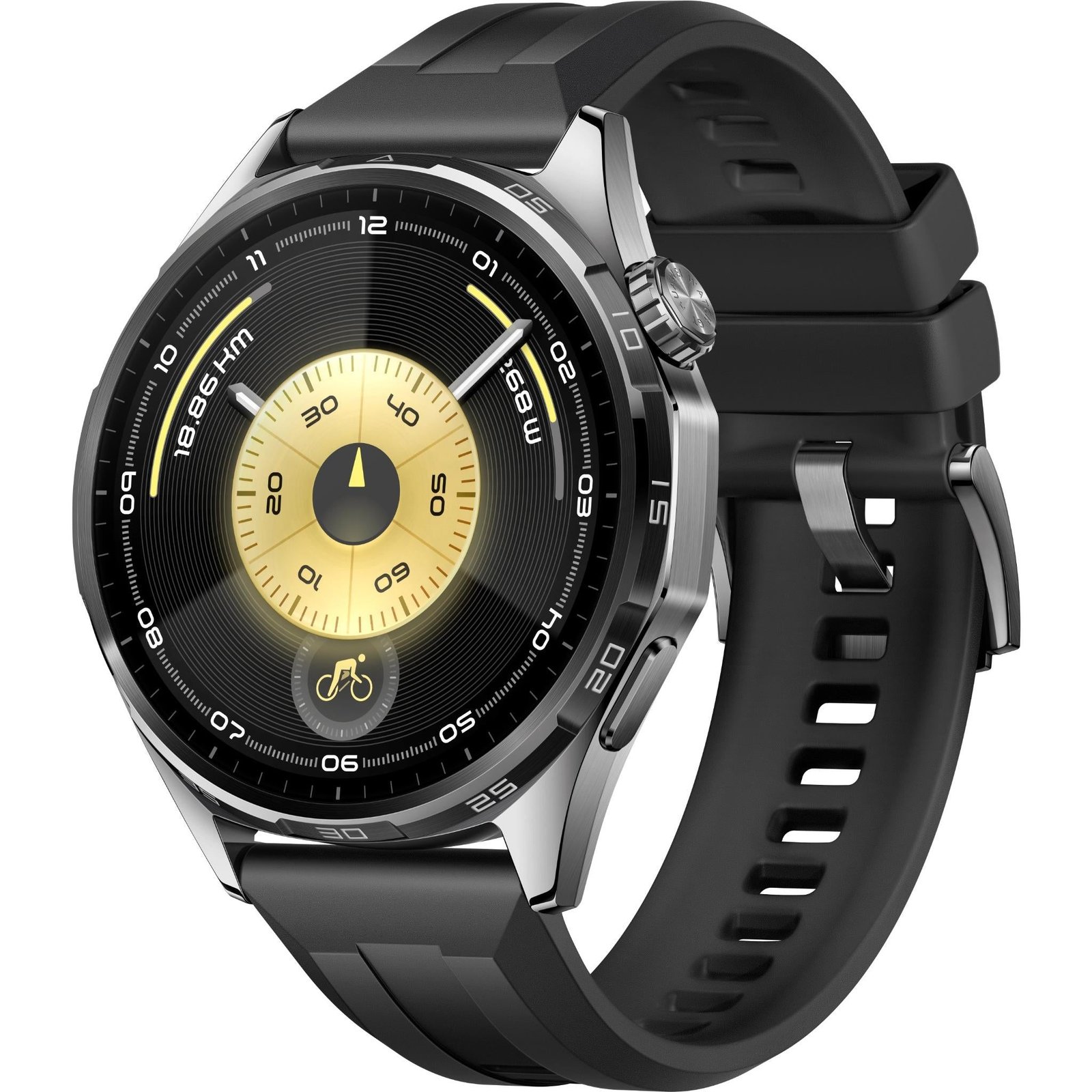 843346-Product-0-I-638953068603985339.jpg Huawei Watch GT 6 46mm (Black Fluoroelastomer Strap) - Image 1