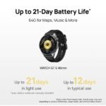Huawei Watch GT 6 46mm (Black Fluoroelastomer Strap) - Image 3