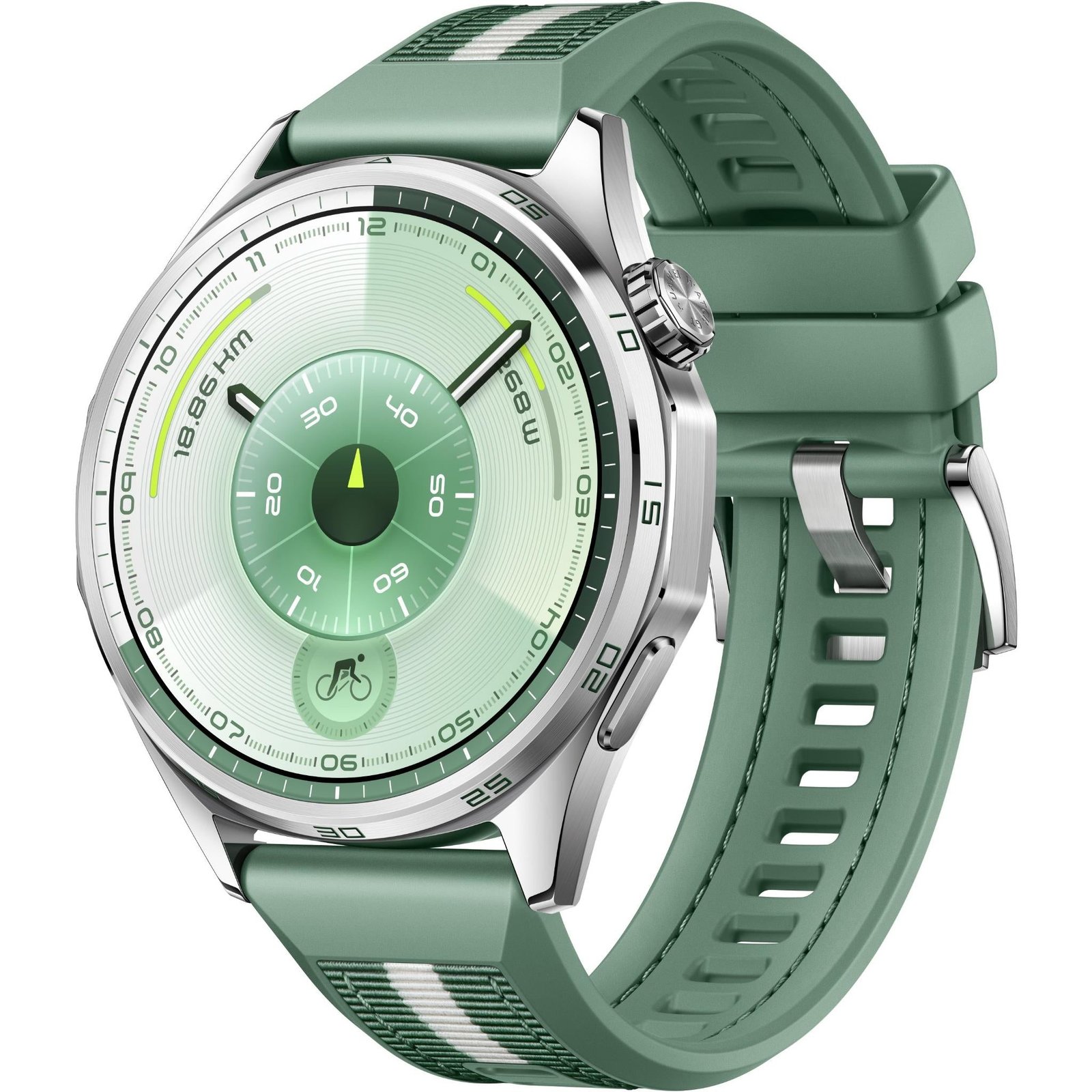 843348-Product-0-I-638953067408386106.jpg Huawei Watch GT 6 46mm (Green Composite Woven Strap) - Image 1