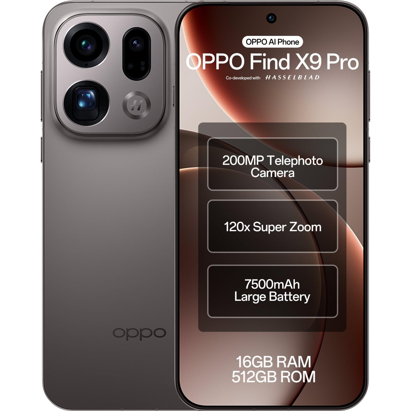 OPPO Find X9 Pro 5G 512GB (Titanium Charcoal) 1 OPPO Find X9 Pro 5G 512GB (Titanium Charcoal)
