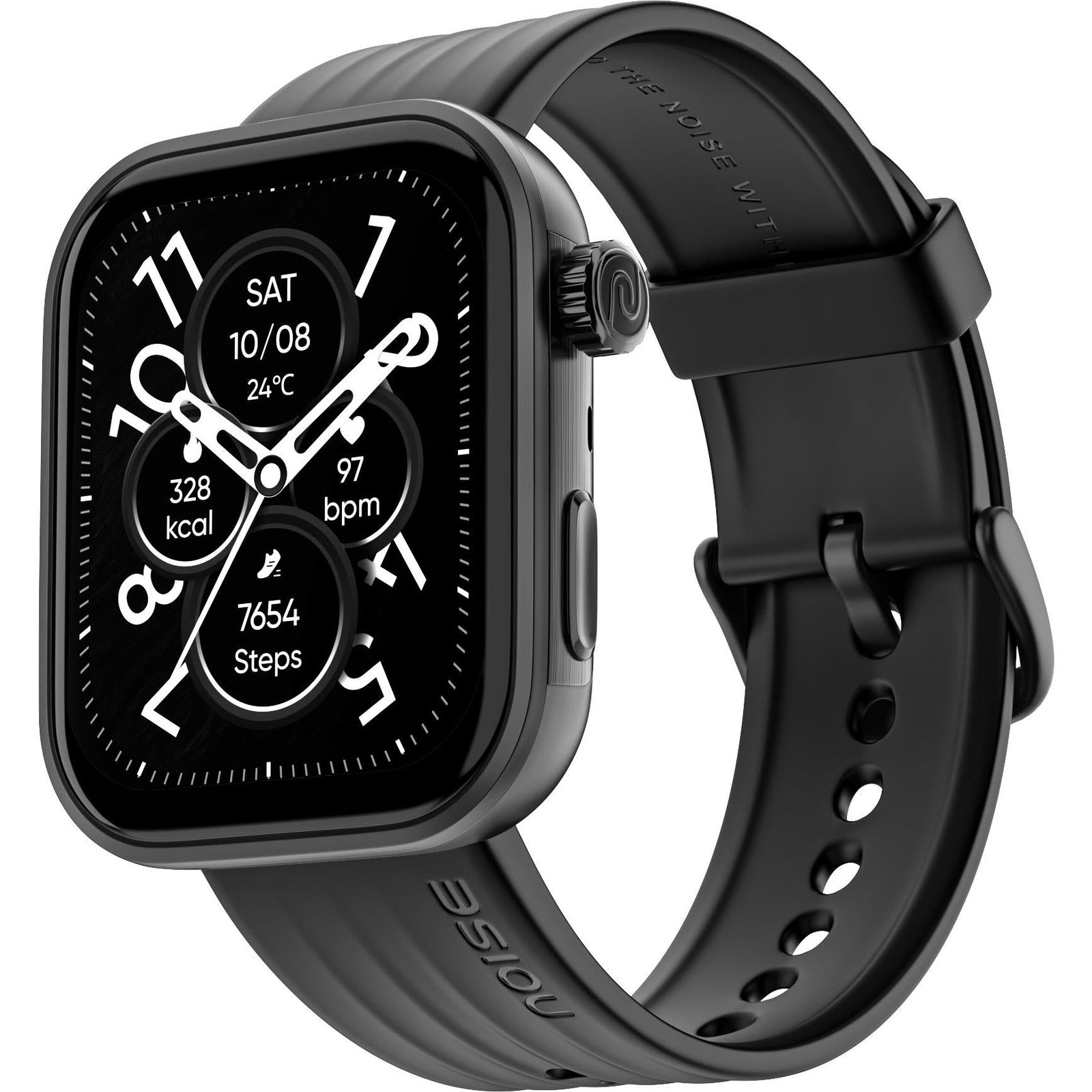 846902-Product-0-I-638971273204152389.jpg Noise ColorFit Pro 6 Smartwatch (Jet Black) - Image 1