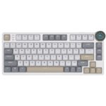 Royal Kludge RK N80 Tri mode RGB Hot Swap Keyboard - Red Switch (Pearly Dawn)