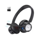 New Bee BH58 Wireless Office Headset - Noise-Canceling Bluetooth (Black)