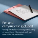 reMarkable Paper Pure with Marker Plus and Sleeve Folio Polymerweave (Desert Pink) - Image 8
