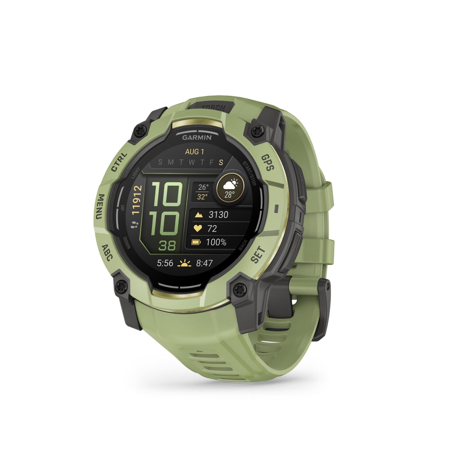 895249-Product-0-I-639106980004200145.jpg Garmin Instinct 3 50mm AMOLED Smart Watch (Green) - Image 1