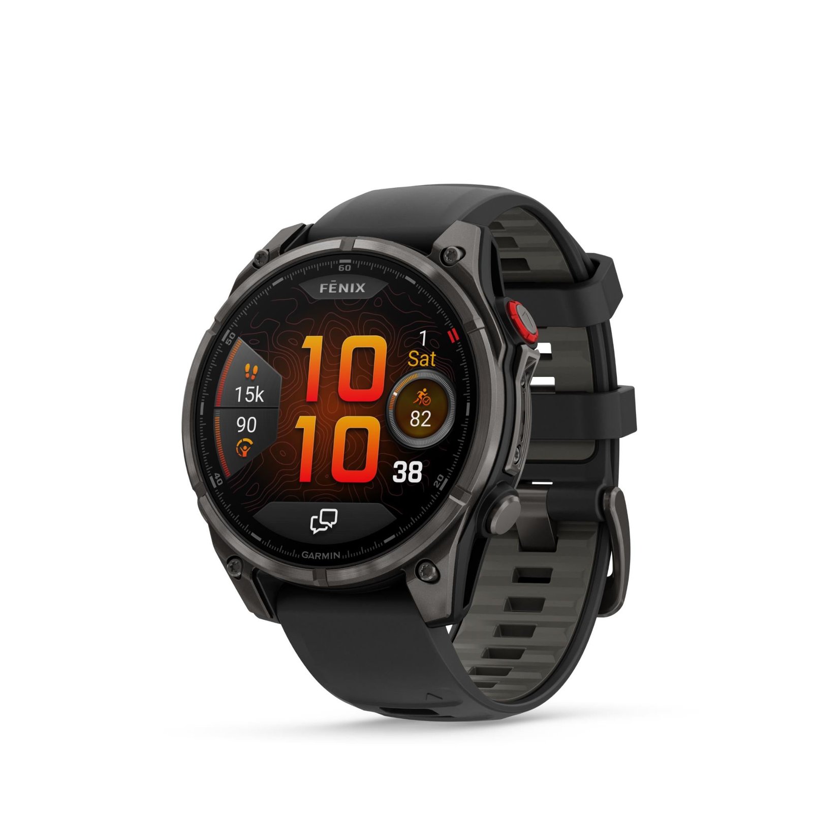 895251-Product-0-I-639106935002068196.jpg Garmin Fenix 8 Pro 47mm AMOLED Sapphire Edition Carbon Grey Titanium with Black + Pebble Grey Band - Image 1