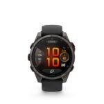 Garmin Fenix 8 Pro 47mm AMOLED Sapphire Edition Carbon Grey Titanium with Black + Pebble Grey Band - Image 2