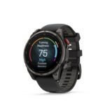 Garmin Fenix 8 Pro 47mm AMOLED Sapphire Edition Carbon Grey Titanium with Black + Pebble Grey Band - Image 11