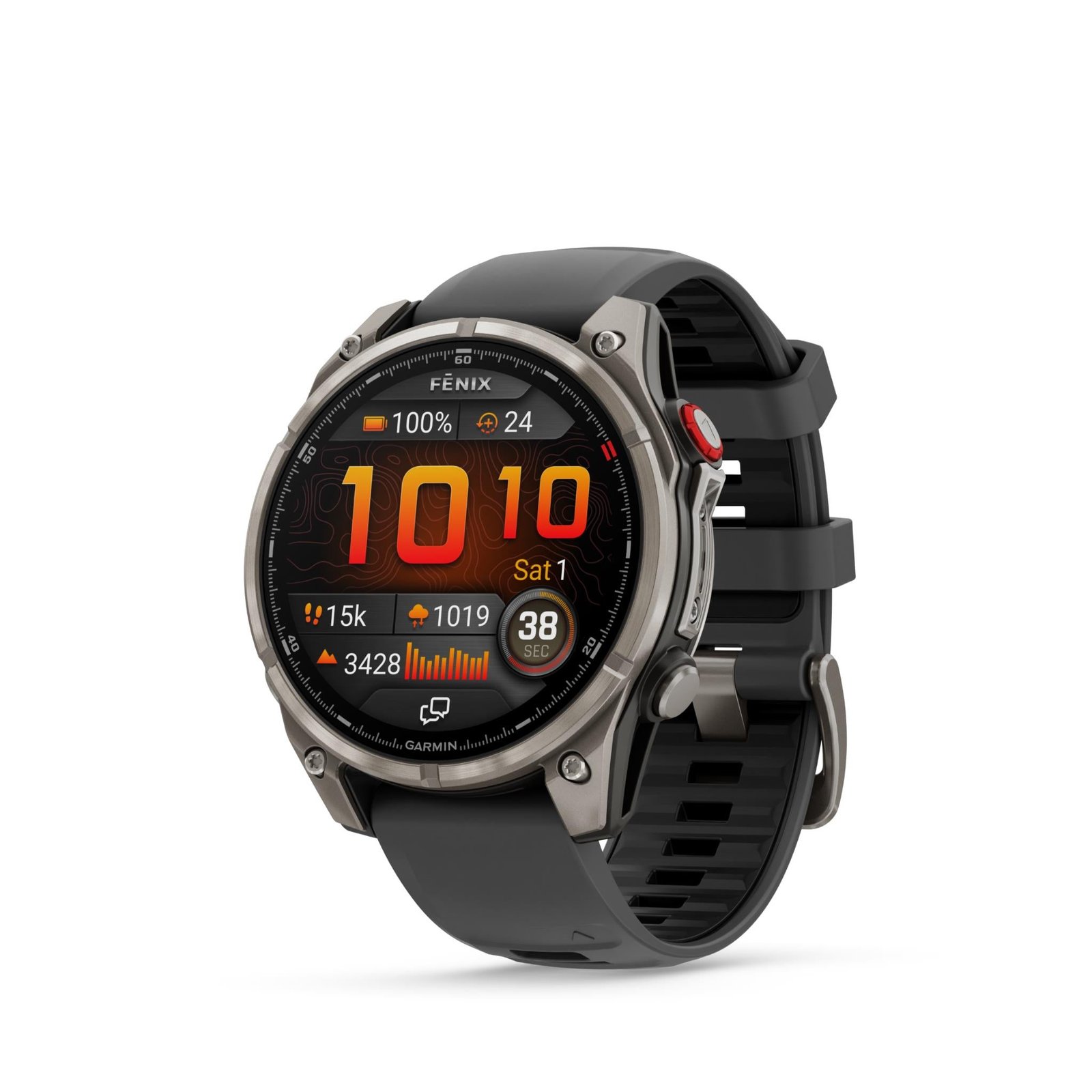 895252-Product-0-I-639106943402975107.jpg Garmin Fenix 8 Pro 47mm AMOLED Sapphire Edition Titanium with Graphite + Black Band - Image 1