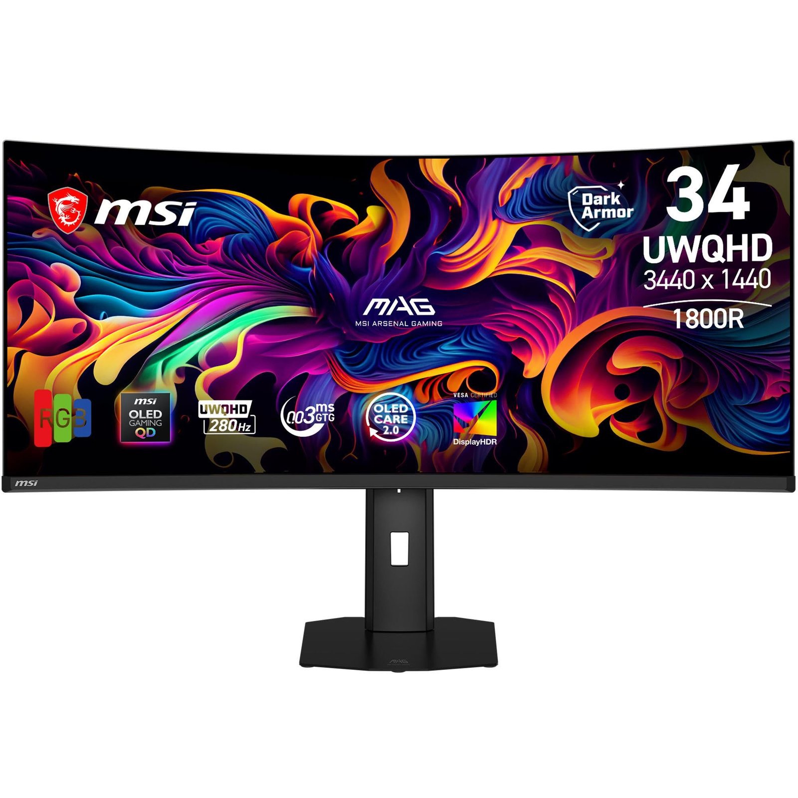 900340-Product-0-I-639210699604536658.jpg MSI MAG 341CQP X28 34" UWQHD 280Hz QD-OLED Gaming Monitor - Image 1