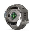 Garmin fenix 9 43mm Titanium with Pebble Grey Silicone Band - Image 3