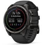Garmin fenix 9 47mm Carbon Grey DLC Titanium with Black Silicone Band - Image 5