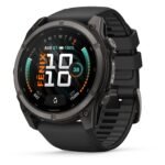 Garmin fenix 9 51mm Carbon Grey DLC Titanium with Black Silicone Band