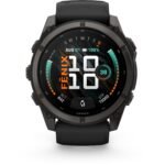 Garmin fenix 9 51mm Carbon Grey DLC Titanium with Black Silicone Band - Image 2