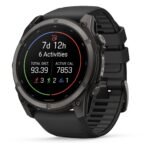 Garmin fenix 9 51mm Carbon Grey DLC Titanium with Black Silicone Band - Image 4