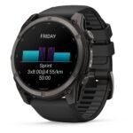 Garmin fenix 9 51mm Carbon Grey DLC Titanium with Black Silicone Band - Image 5