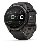 Garmin fenix 9 Pro 43mm Carbon Grey DLC Titanium with Black/Pebble Grey Silicone Band