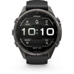 Garmin fenix 9 Pro 43mm Carbon Grey DLC Titanium with Black/Pebble Grey Silicone Band - Image 2