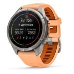 Garmin fenix 9 Pro InReach 43mm Titanium with Shell Pink/Autumn Orange Silicone Band - Image 4