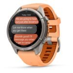 Garmin fenix 9 Pro InReach 43mm Titanium with Shell Pink/Autumn Orange Silicone Band - Image 5