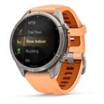 Garmin fenix 9 Pro InReach 43mm Titanium with Shell Pink/Autumn Orange Silicone Band - Image 6