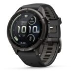 Garmin fenix 9 Pro InReach 43mm Carbon Grey DLC with Black/Pebble Grey Silicone Band