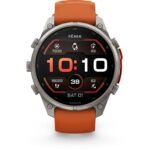 Garmin fenix 9 Pro 47mm (Titanium with Autumn Orange/Spark Orange Silicone Band) - Image 2
