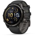 Garmin fenix 9 Pro InReach 47mm Carbon Grey DLC Titanium with Black/Pebble Grey Silicone Band