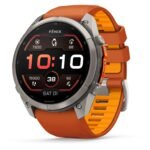 Garmin fenix 9 Pro 51mm Titanium with Autumn Orange/Spark Orange Silicone Band