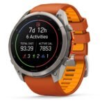 Garmin fenix 9 Pro 51mm Titanium with Autumn Orange/Spark Orange Silicone Band - Image 5