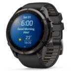 Garmin fenix 9 Pro 51mm Carbon Grey DLC Titanium with Black/Pebble Grey Silicone Band - Image 5
