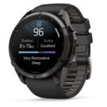 Garmin fenix 9 Pro 51mm Carbon Grey DLC Titanium with Black/Pebble Grey Silicone Band - Image 6