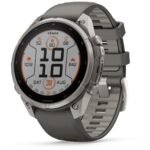 Garmin fenix 9 Pro 47mm Solar Titanium Pebble Grey Silicone Band