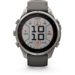 Garmin fenix 9 Pro 47mm Solar Titanium Pebble Grey Silicone Band - Image 2