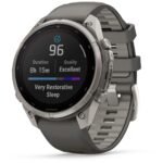 Garmin fenix 9 Pro 47mm Solar Titanium Pebble Grey Silicone Band - Image 4