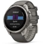 Garmin fenix 9 Pro 47mm Solar Titanium Pebble Grey Silicone Band - Image 6