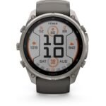 Garmin fenix 9 Pro 47mm Solar 51mm Titanium with Pebble Grey Silicone Band - Image 2