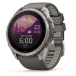 Garmin fenix 9 Pro 47mm Solar 51mm Titanium with Pebble Grey Silicone Band - Image 4