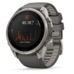 Garmin fenix 9 Pro 47mm Solar 51mm Titanium with Pebble Grey Silicone Band - Image 6