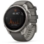 Garmin fenix 9 Pro inReach Solar 47mm with Titanium with Pebble Grey Silicone Band - Image 5