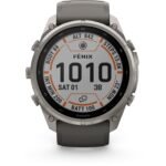 Garmin fenix 9 Pro inReach Solar 51mm Titanium with Pebble Grey Silicone Band - Image 2